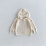 Bear Hooded Cardigan