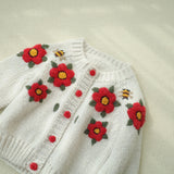 Hand Embroidered Knitted Cardigan