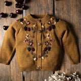 Embroidered knitted cardigan