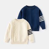 Striped knitted pullover