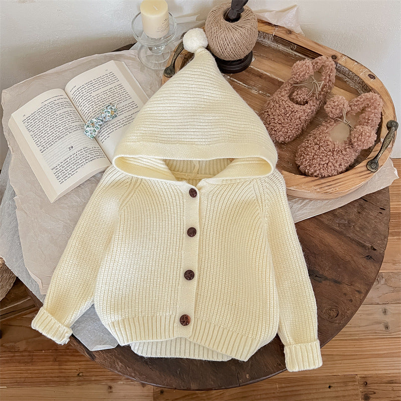 Hooded Knitted Cardigan