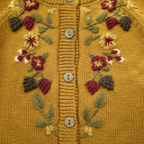 Embroidered knitted cardigan