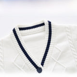 V-neck knitted  cardigan