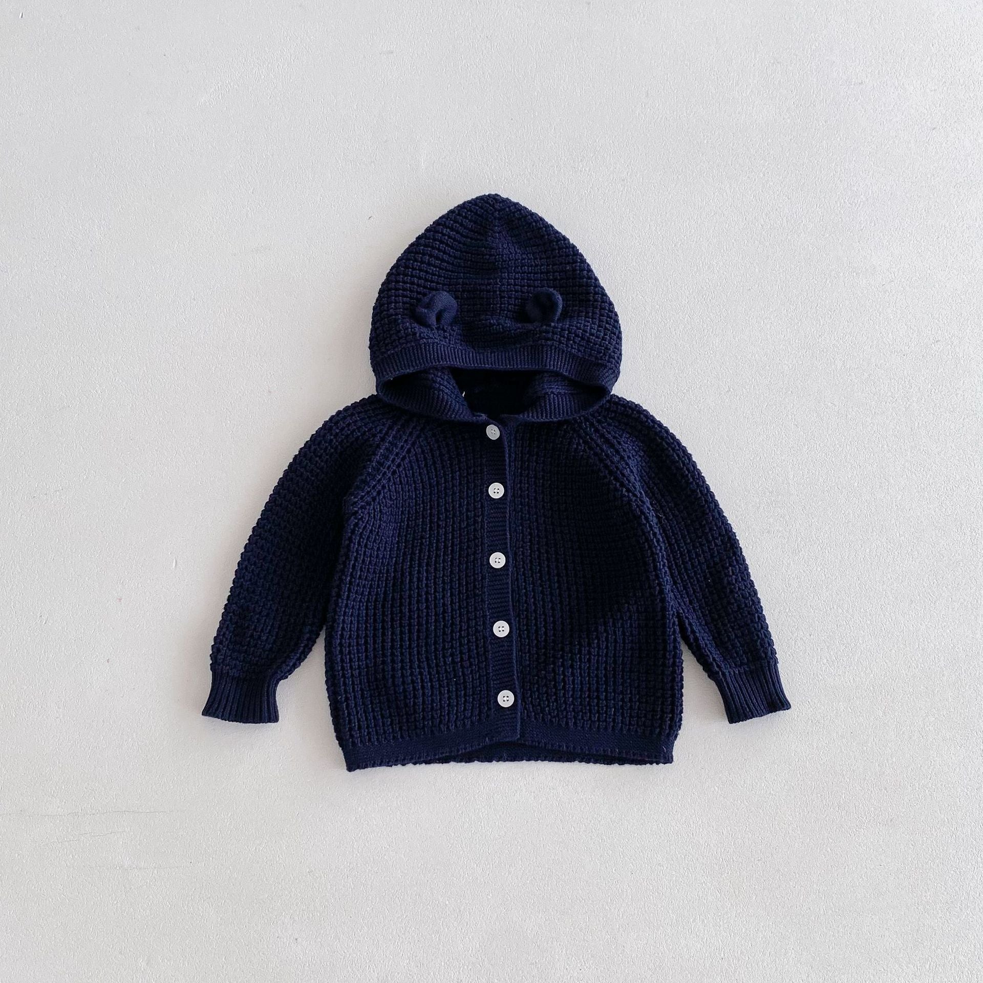 Bear Hooded Cardigan