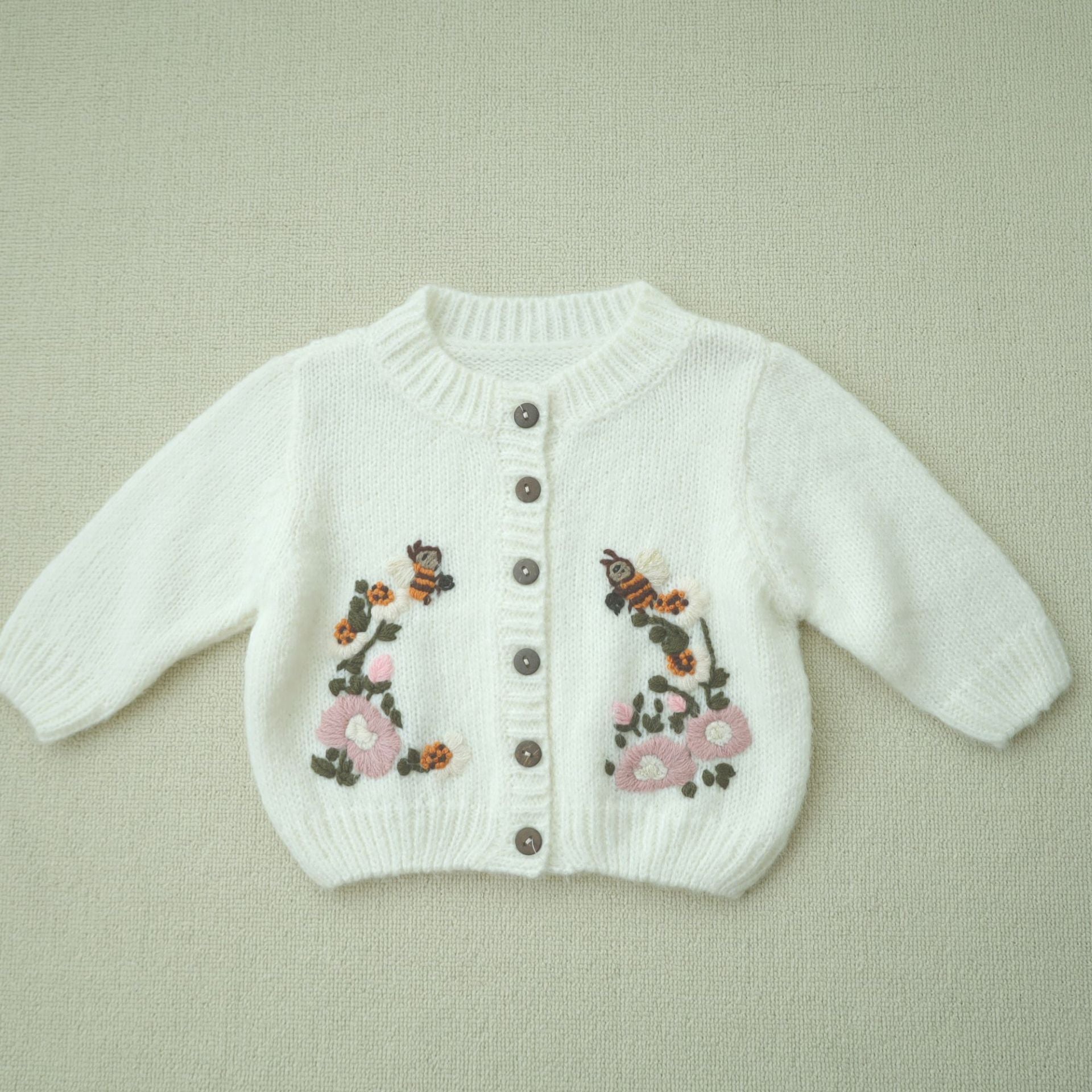 Hand Embroidered Knitted Cardigan