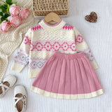 Jacquard knitted two-piece set