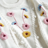 Floral Hand Embroidered Pullover