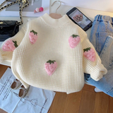 Three-dimensional strawberry sweater